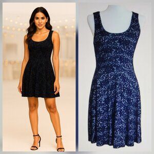 Romantic Velvet Burnout Mini Whimsigoth Dress | Fit & Flare Sleeveless LBD